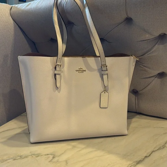 Authentic Coach Ivory Crossgrain Leather CityTote Bag! - Picture 16 of 16